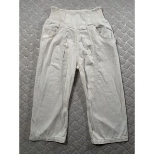 We The Free Lunan Pull On Harem Pants Womens XS High Waist White Crop Wide Leg